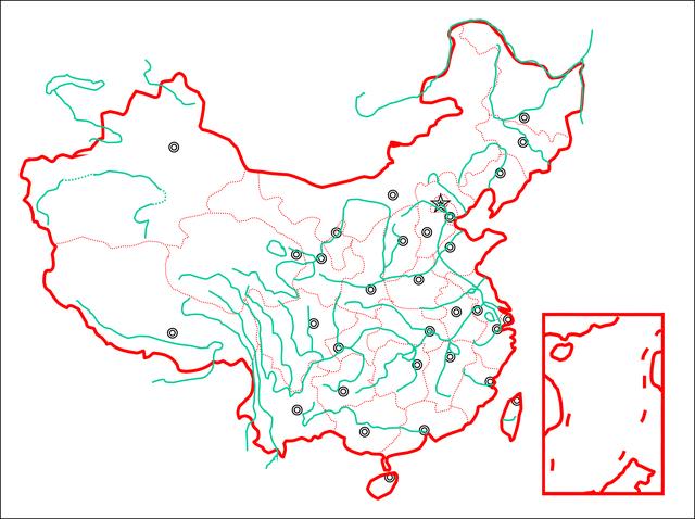 中国政区图简笔画，中国政区图简笔画彩色