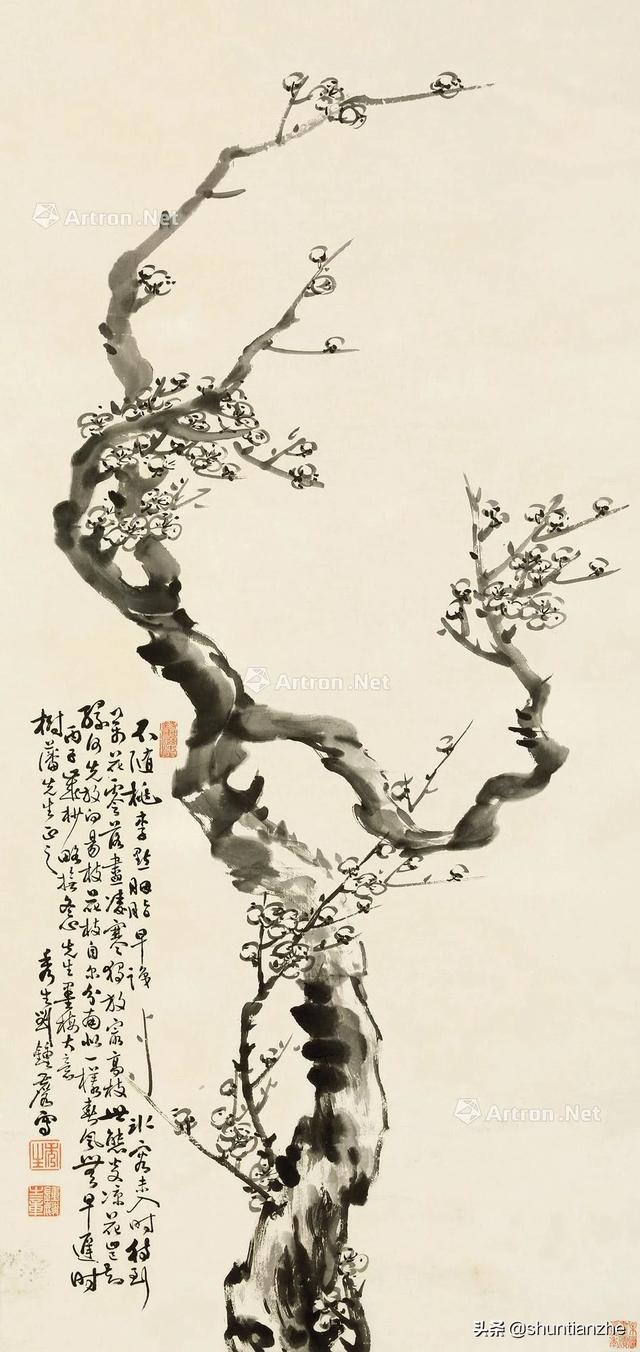 写意梅花100种画法，构图一百例，学完够用了