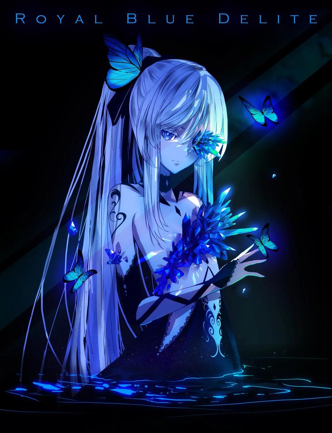 冷色系动漫美图:精美,个性,独特的二次元少女插画
