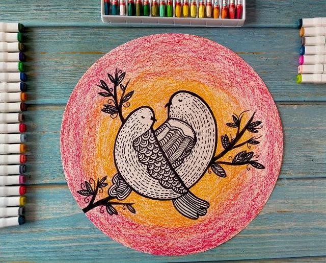 锦鲤怎么画，简笔画小鸟加一些线条也可以很漂亮（锦鲤怎么画简单又漂亮涂色）