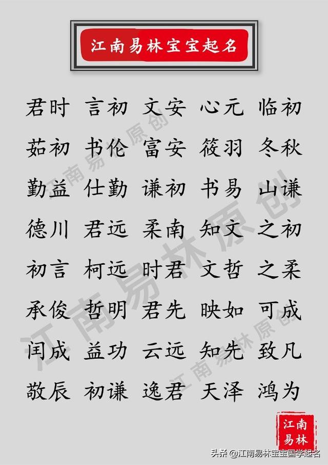 寓意美好的名字，有寓意的名字有哪些（120个三字经里的名字）