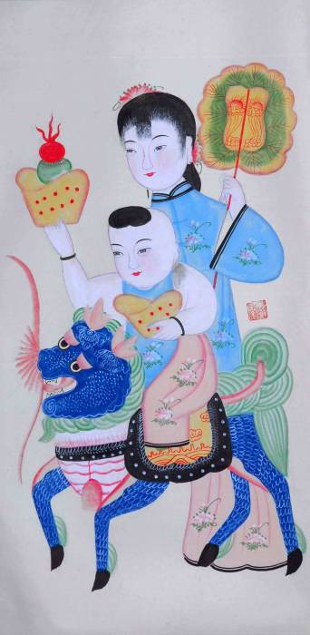 扑灰年画，扑灰年画图片（中国一绝《扑灰年画》汉族传统民间艺术）