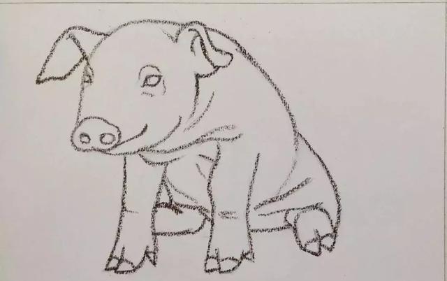 猪头简笔画怎么画，让我们一起学一下小猪简笔画吧