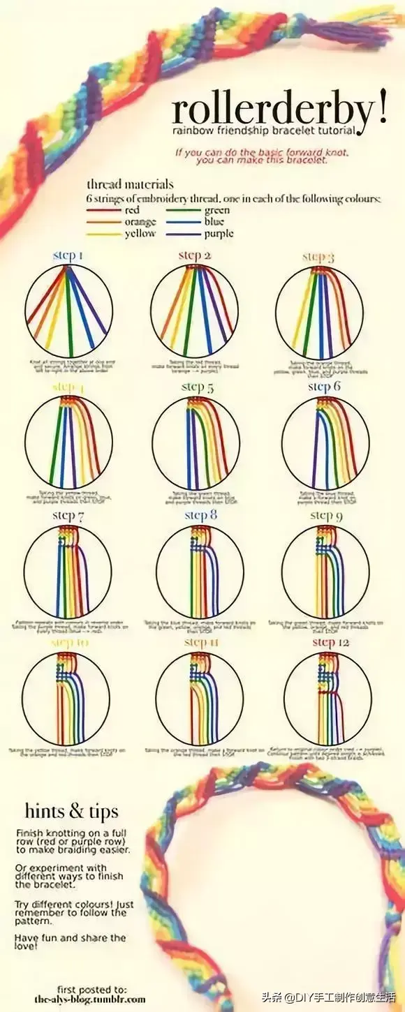 二十四种手链编法(最简单的编绳教程)插图(26)