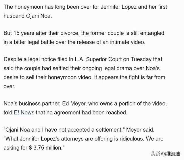 詹妮弗洛佩兹，歌影双栖的好莱坞天后（詹妮弗洛佩兹结婚）