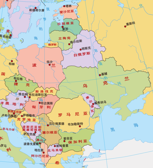 保加利亚地图位置，保加利亚共和国