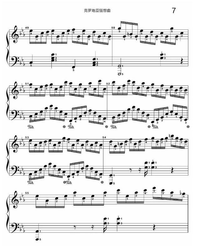 克罗地亚狂想曲谱子，克罗地亚狂想曲谱子完整版高清（《克罗地亚狂想曲》钢琴谱分享）