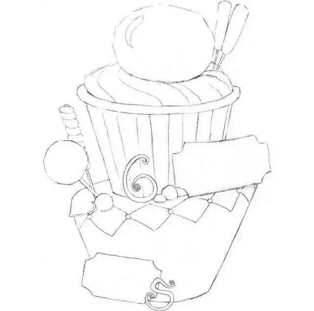 怎么画糖果简笔画，怎么画糖果简笔画可爱（素描：糖果冰激凌只需六步）