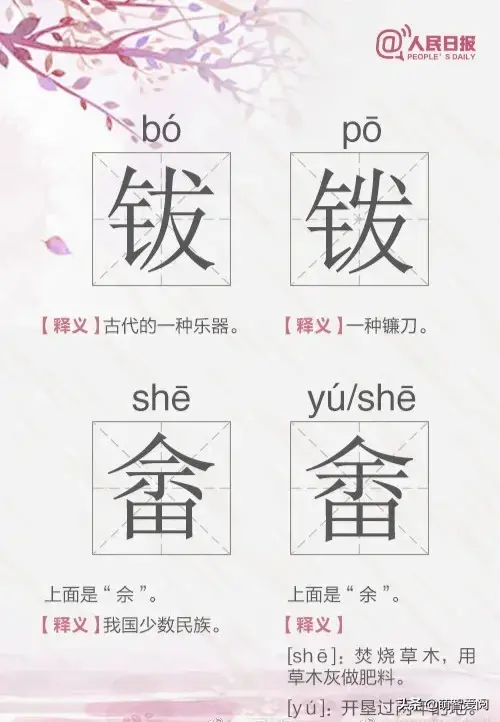 列举不同类型的形声字各3个，有几种形声字（人民日报推荐42组形声字）