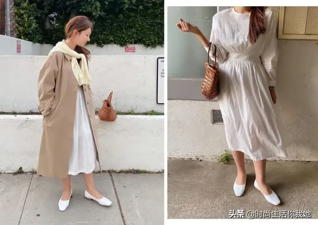 麻豆网官网萧萧麻豆网，2020春季最时尚穿搭“平底+裙”