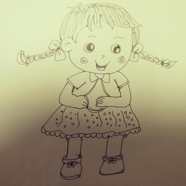 简笔画椅子是怎么画的，椅子咋画简笔画（如何来画一位坐在凳子上的卡通女孩简笔画呢）