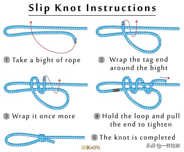 吊坠绳两头可滑动的活扣图解，项链绳活扣的编法这些步骤你知道吗（knot>很容易通过拉动尾部）