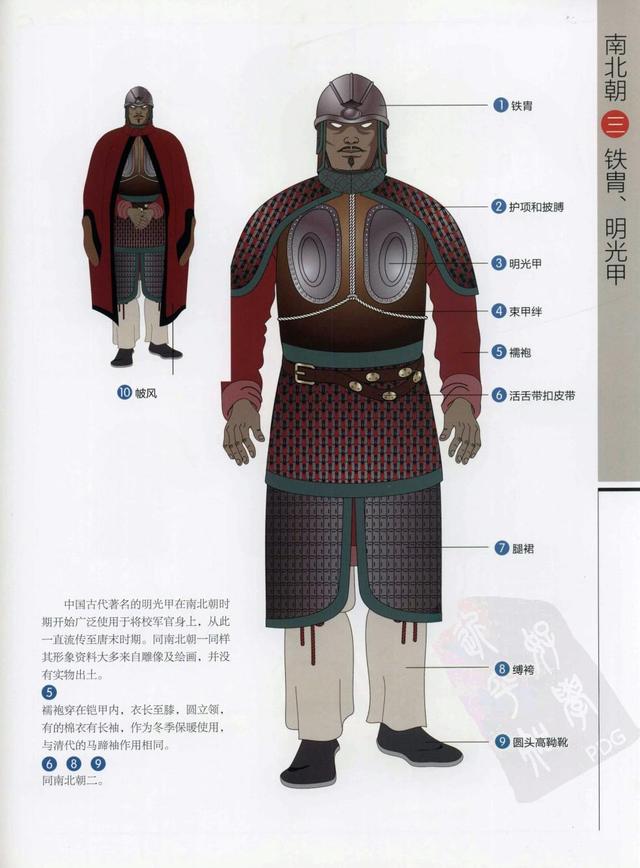 古代男子服饰的图解，周朝男子服装，详细描述（中国古代历代将士盔甲彩图）