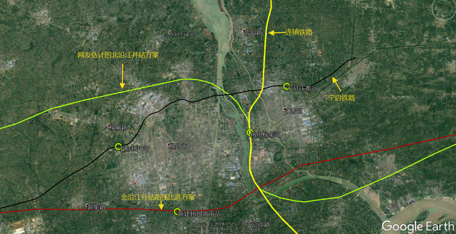 扬州高铁南站在哪里，扬州高铁东站在哪里（北沿江高铁扬州段并站困局）