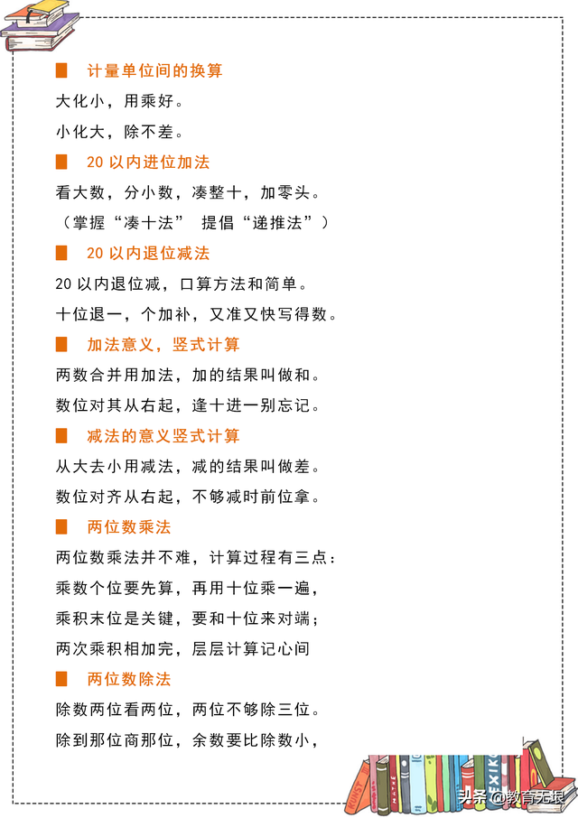 数学歌谣三年级下册，数学小歌谣三年级下册（三年级数学知识记忆顺口溜）