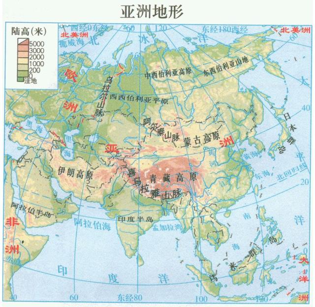 韩国位于什么亚( 亚洲的地形,气候,六大地理分区>)