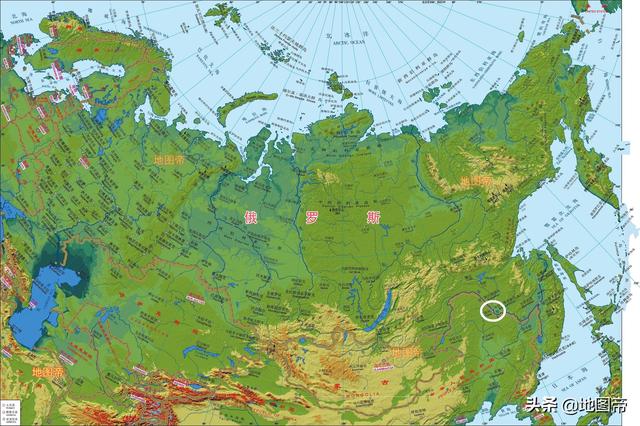 俄罗斯远东地区地图,俄罗斯远东地图(俄罗斯也有一个黑龙江省)