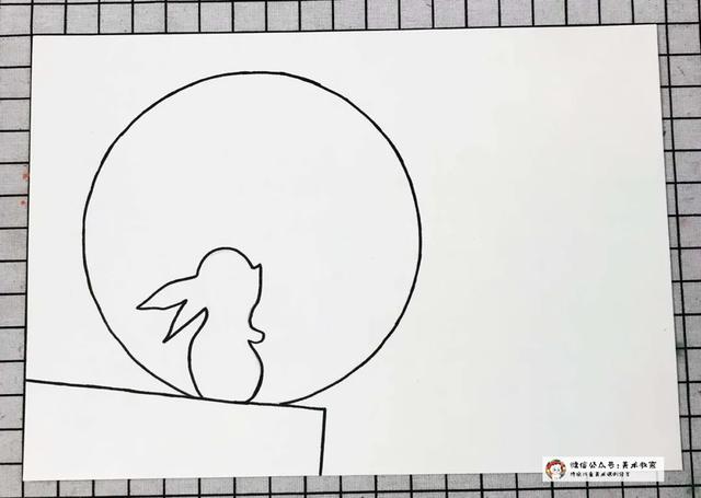 中秋节的玉兔怎么画，中秋节的玉兔怎么画图片（课例，水粉-赏月<兔子>）