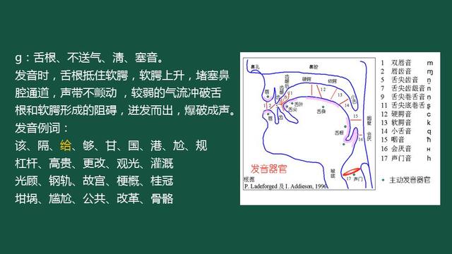 g的读法和发音，声母g的发音要点和相关字词发音练习