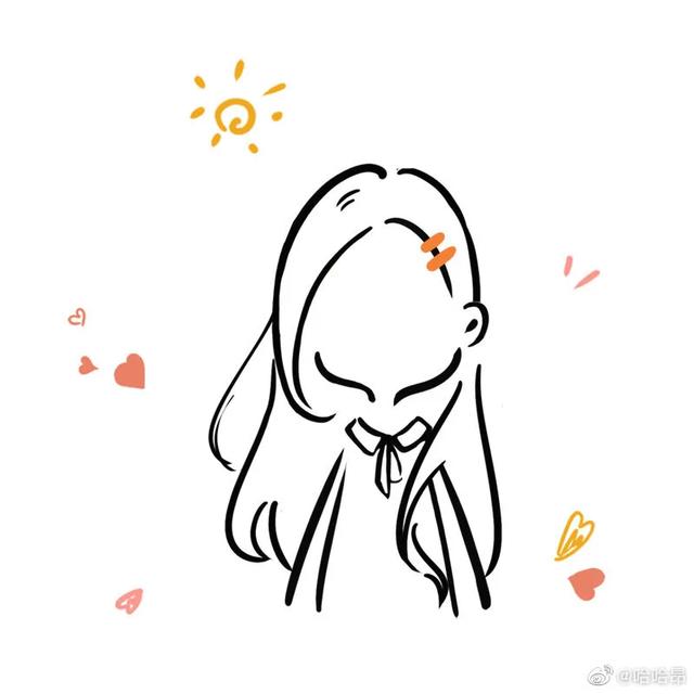 简笔画头像/可爱微信，简笔画头像/可爱（简笔画线条头像）
