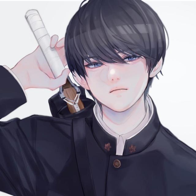 戴眼镜的可爱小正太，微信头像，戴眼镜的可爱小正太（喜欢这种画风的漫画头像）