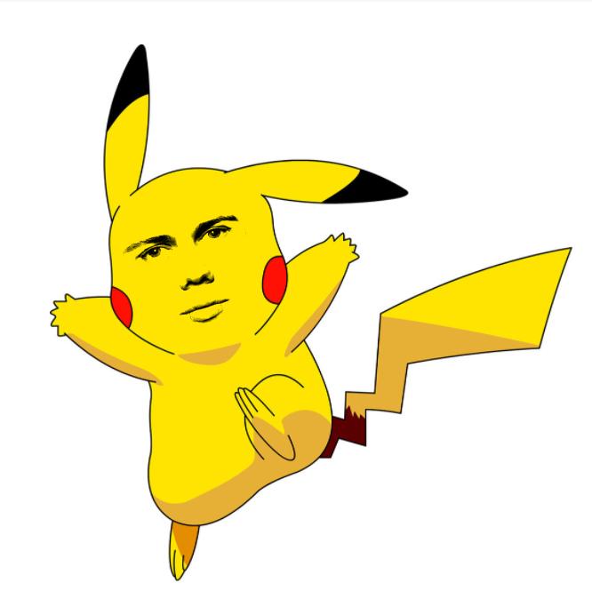 在处理好皮卡丘图片之后,放着皮卡丘的图片不动,开始处理帅哥的图片.