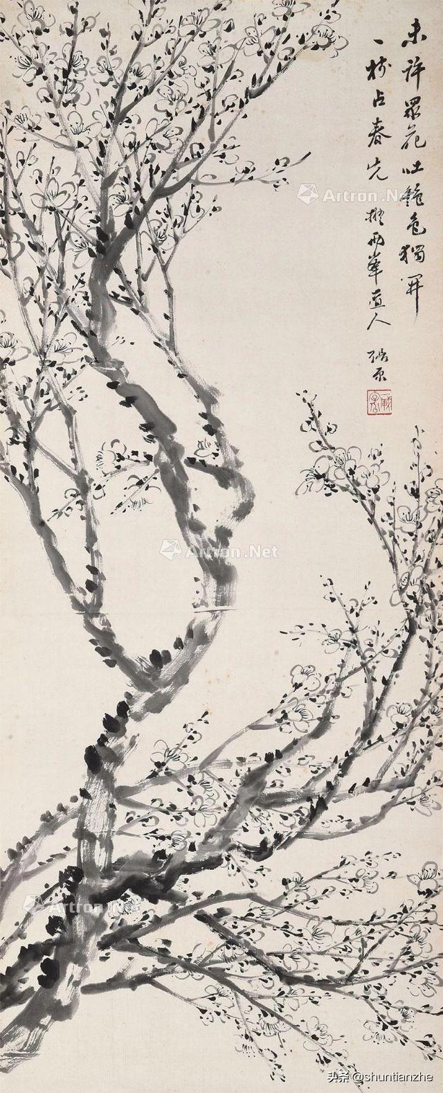 写意梅花100种画法，构图一百例，学完够用了