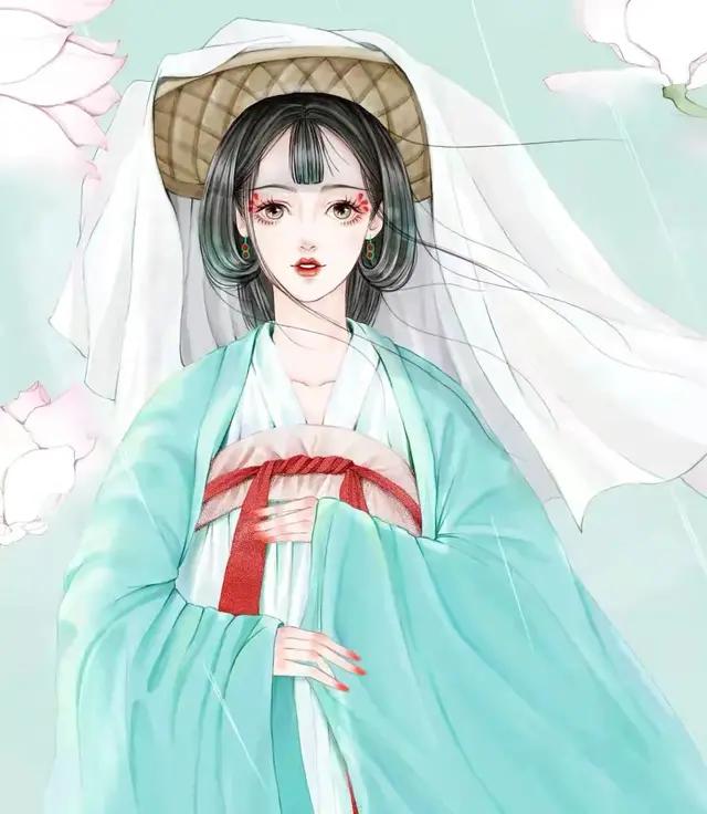 Q版古装，微信头像，Q版古装（复古古装美女头像插画）