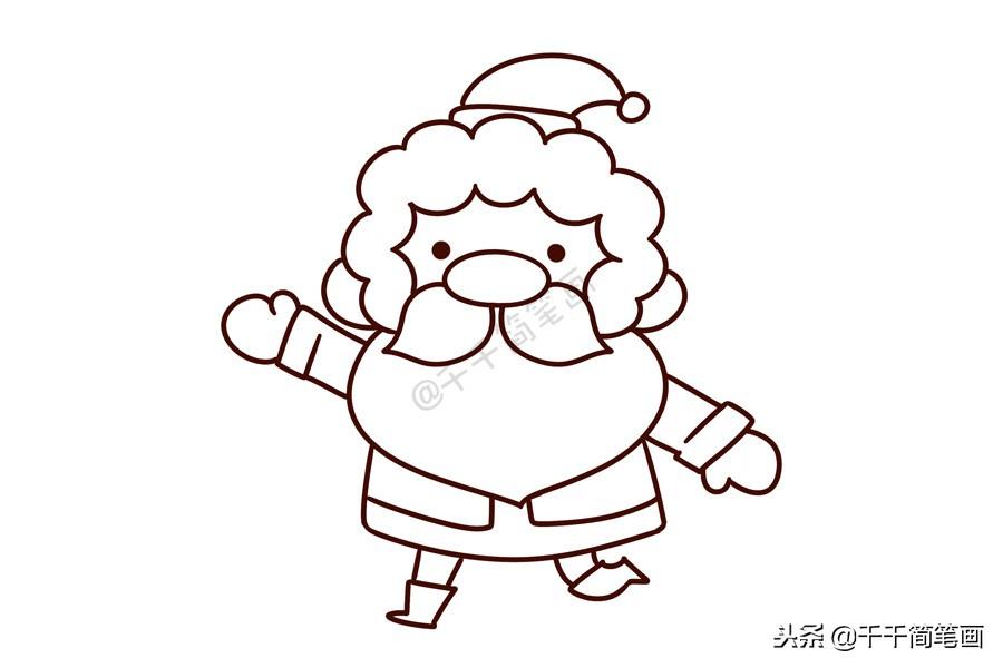 圣诞老人怎么画，小孩怎样画简单的圣诞老人（儿童轻松学画10种圣诞老人简笔画）