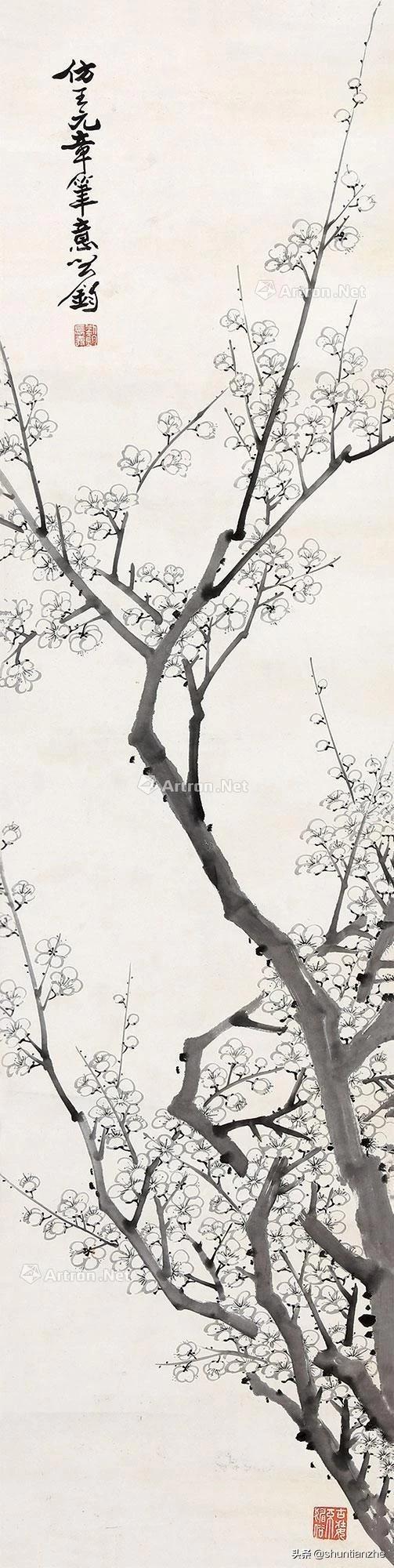 写意梅花100种画法，构图一百例，学完够用了