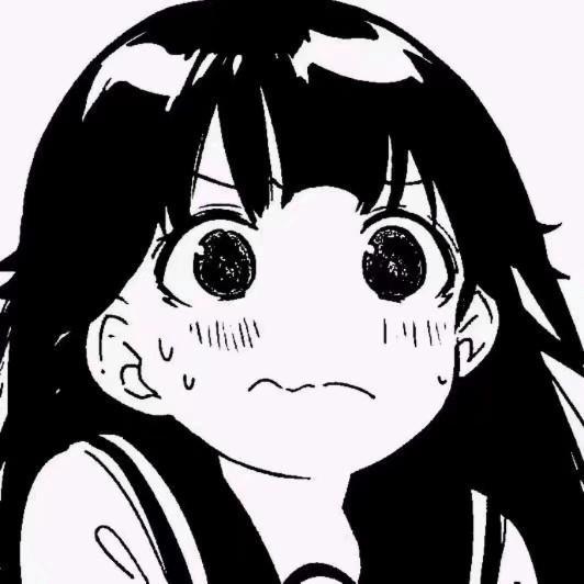 黑白漫头，微信头像，黑白漫头（一组黑白动漫头像）