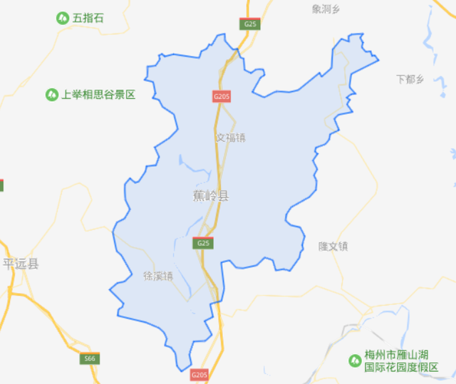 梅州市是哪个省，蕉岭县属于哪个市（因为重名而改名）