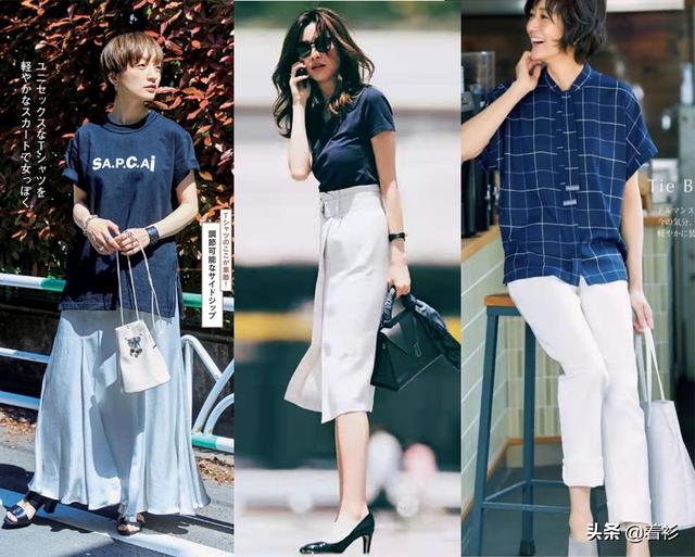 藏蓝色裙子配什么颜色上衣好看，藏蓝色裙子配什么颜色上衣（绝美“蓝色穿搭”火了）