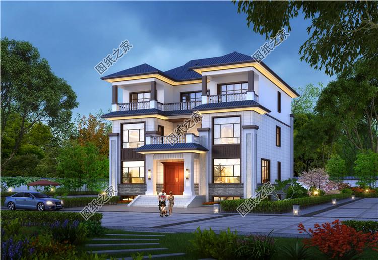 别墅图纸1:欧式豪华三层别墅设计图