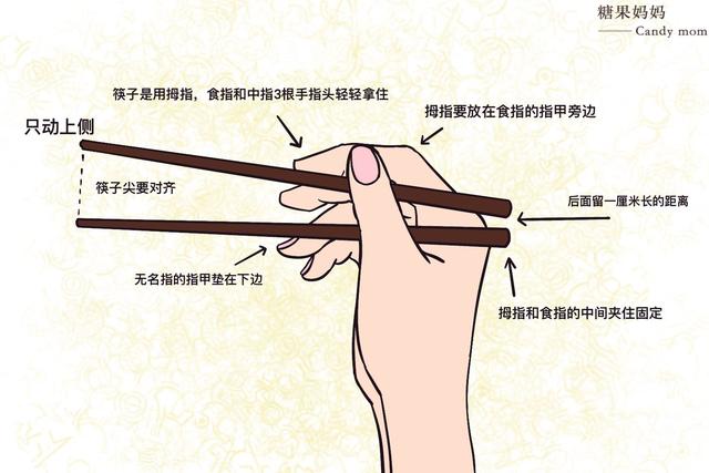 用筷子的正确手势，如何正确使用筷子、使用筷子有哪些礼仪（教孩子用筷子这件“小事”）