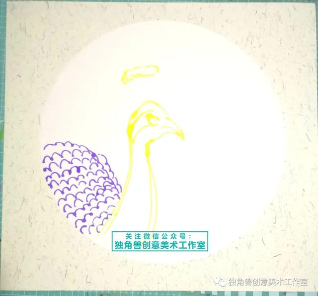 7一9岁儿童画孔雀，儿童简笔画：孔雀（绘画教程 ， 梦幻的孔雀）