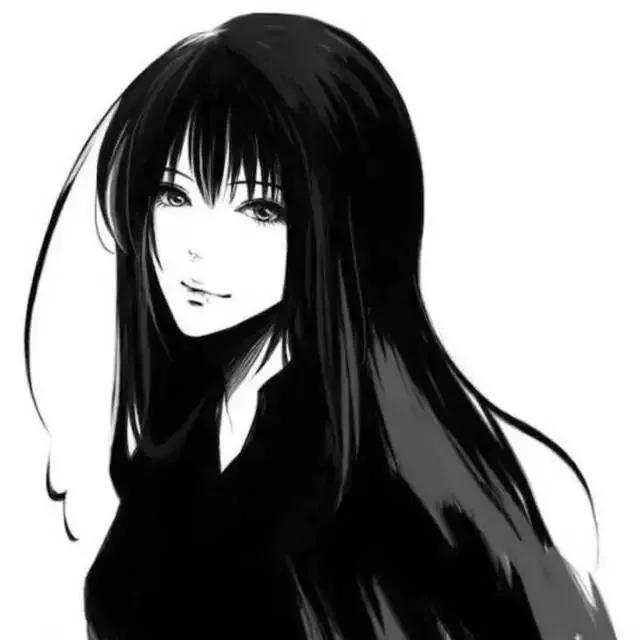 祁宋  风格日系黑白二次元动漫情头，微信头像，祁宋  风格日系黑白二次元动漫情头（黑白动漫情头）