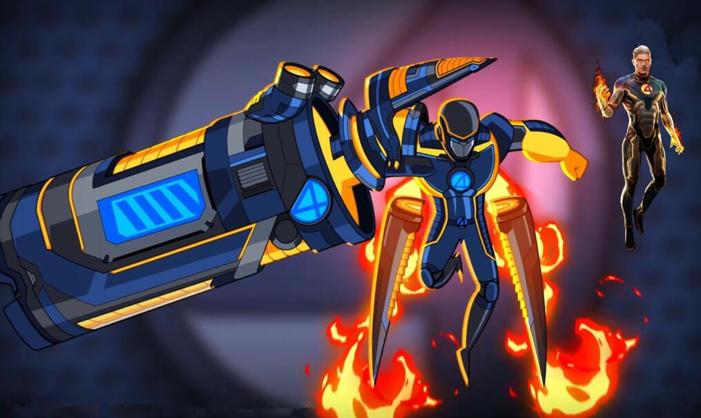 "战甲流"神奇四侠:霹雳火造型超赞,你看石头人多霸气