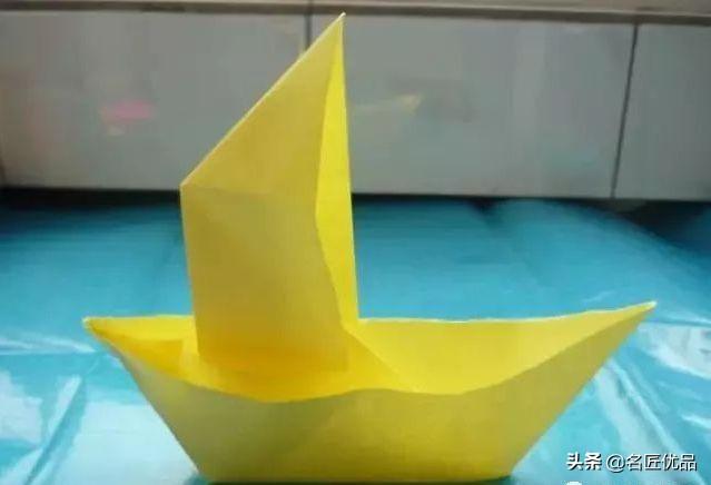 DIY手工折纸帆船的制作，用纸折帆船怎么做（这只小船承载了满满的回忆）