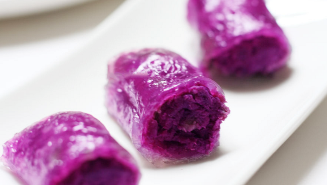 【水晶紫薯卷】做法步骤图 比馅饼好吃 连吃3个不过瘾-起舞食谱网