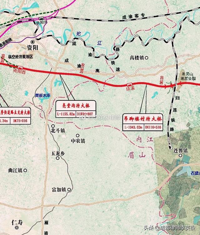 自贡高铁的具体走向，新建成都至自贡高速铁路详细路线图及设置的7