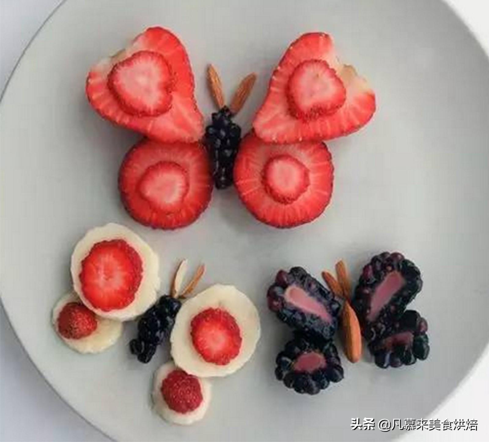 水果拼盘的花样切法小结1,不同的容器有不同的摆法,根据容器形状,摆放