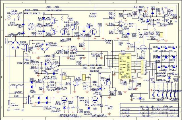 苏泊尔电磁炉电路图，电磁炉各单元电路分析（电磁炉故障维修笔记）