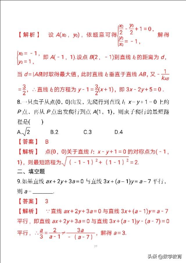 如何画已知点相对于直线的对称点，点到直线的对称点怎么画（高考数学一轮复习）