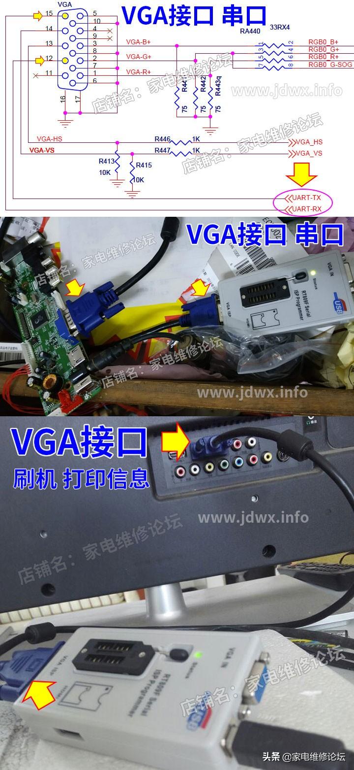 北京家电维修黄页怎么打印 液晶电视串口刷机或查看打印信息常用接口介绍