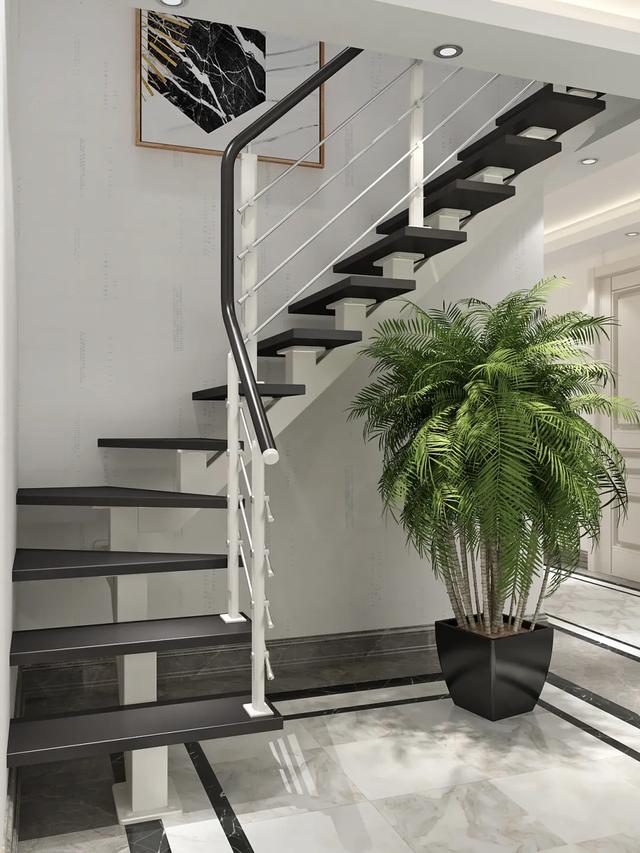 楼梯设计图与尺寸,一楼上二楼拐两次楼梯设计图(尺寸合理才是对空间的