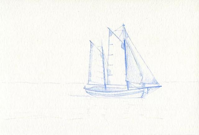 怎样画小帆船，儿童画小帆船怎么画（水彩教程来了）