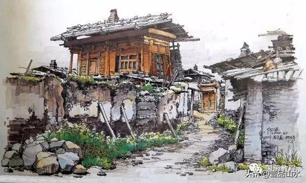 彩绘风景，彩绘风景图片简单 初学者（夏克梁的水彩手绘风景作品欣赏）