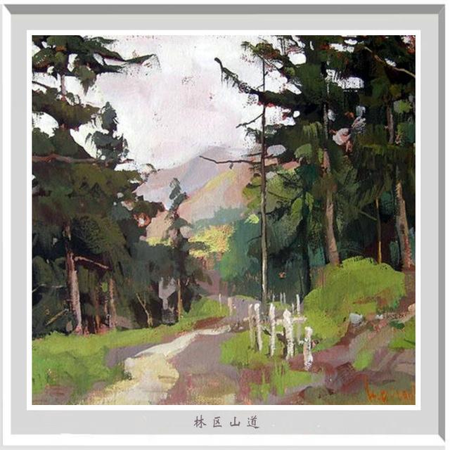 风景水粉画，风景水粉画山水（陆琦水粉风景写生作品）
