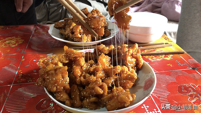 拔丝红薯家常简单做法，农村流水席大厨